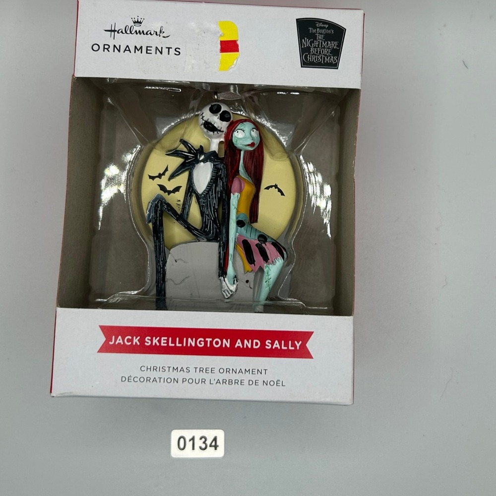 Hallmark Ornaments Jack Skellington & Sally Christmas Tree Ornament Disney #133